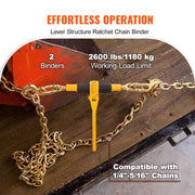 Bild in Galerie-Viewer laden, Amocart 2/4pcs Ratchet Chain Binders 1/4"-5/16" Load Binder with 2 Hooks Tie Downs Tow Chain for Flatbed Trailer Transport