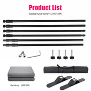 Load image into Gallery viewer, Double-Crossbar Backdrop Background Stand Frame Support System For Photography Photo Studio Video Muslin Green Screen