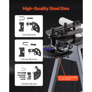Bild in Galerie-Viewer laden, Amocart Electric Tube Bending Machine 750W Electric Tubing Bender w/ 6L Hydraulic Cylinder w/ 3 Dies for 1" 1-1/2" 1-3/4" Pipes
