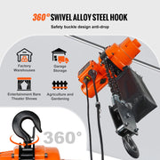 Bild in Galerie-Viewer laden, Amocart 2200 lbs Electric Chain Hoist Single Phase Overhead Lifting Crane with Chain 10 ft Wired Remote Control for Garage