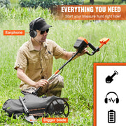 Bild in Galerie-Viewer laden, Amocart Metal Detector 8Inch Waterproof Search Coil & High Accuracy Pointer Display Adjustable 38''-49'' Aluminum Stem Detector