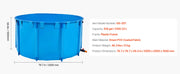 Load image into Gallery viewer, Amocart Canvas Fish Pond 448.8Gal Above Ground Fish Pond, Foldable PVC Koi Tank with Frame and Drain Valve for Aquaculture Blue