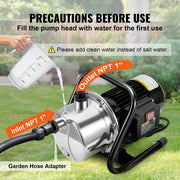 Bild in Galerie-Viewer laden, Amocart Shallow Well Pump 1.1 HP 115V 978GPH 131ft Height 69.6psi Max Pressure Portable Sprinkler Booster Jet Pumps Irrigation