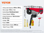 Charger l'image dans la visionneuse de galerie, Amocart 200-800kg Electric Hoist with Wired/Wireless Remote Control Lifting Crane Cable Hoist Winch for Boat Garage Elevator
