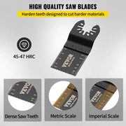 Bild in Galerie-Viewer laden, Amocart 100PCS Oscillating Saw Blades Quick Release Multitool Blades Kit HCS Tool Blades Cut Cutter for Wood Plastic Metal Nail