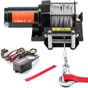 Charger l'image dans la visionneuse de galerie, Amocart 3000lbs ATV/UTV Electric Winch 12V DC Steel Rope Winch with 39ft Cable Roller Wired Remote Control for Towing Off-Road
