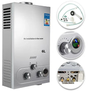 Load image into Gallery viewer, Gas Water Heater LPG Portable Instand Water Heater 6L 10L 12L 16L 18L Propane Gas LPG Wall-Mounted Tankless Water Heater Digital Display