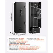 Bild in Galerie-Viewer laden, Amocart Gun Safe Cold-Rolled Steel Fireproof Cabinet with Keypad & Key with Magazine and Lighting Adjustable Racks for Rifles