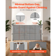 Bild in Galerie-Viewer laden, Amocart 55/71/110in Retractable Baby Gate 34in Tall Extends Wide Retractable Gate for Kids Pets Mesh Material Easy to Install