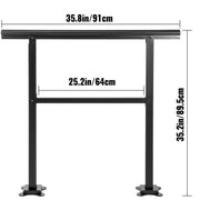 Load image into Gallery viewer, Amocart Outdoor Handrail 165LBS Load Aluminum 36 x 35\" Outdoor Stair Railing Handrail Fits 2-3 Steps with Screw K for Home