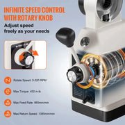 Bild in Galerie-Viewer laden, Amocart Z-Axis Power For Milling Hine 450 In-Lb Torque 0-200RPM Adjustable Rotate Speed 120V Table Feed Mill Feeder