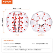 Load image into Gallery viewer, SucceBuy 4FT/1.2M Inflatable Bumper Ball Body Sumo Zorb Balls for Teen & Adult 0.8mm PVC Bubble Balls Bumper Bopper Toys
