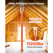 Bild in Galerie-Viewer laden, Amocart 2Pack 11200LBS House Floor Jacks 54-150in Height Adjustable Support Beam Basement Jack Post Pole for Leveling Temporary