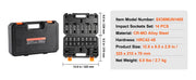 Load image into Gallery viewer, SucceBuy 360 Degree Swivel Impact Socket Set 3/8" Socket Set Deep Universal Metric 10-19mm 6 Point Cr-Mo Alloy Steel for Repair