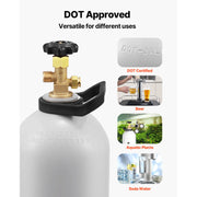 Load image into Gallery viewer, Amocart CO2 Tank 10 lbs New Aluminum Alloy Cylinder CO2 Air Tank with Light Spray Coating DOT Approved Cylinder for Draft Beer