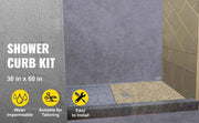 Load image into Gallery viewer, SucceBuy Waterproofing Shower Kit 38''x60'' Shower Kit Tray With Offset Drain PVC Or ABS 4" Stainless Steel Grate 2 Cuttable