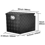 Charger l'image dans la visionneuse de galerie, Amocart Trailer Tongue Box Aluminum Alloy Tongue Box Tool Chest Heavy Duty Trailer Box Utility Trailer Tongue Box for Pickup