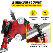 Charger l'image dans la visionneuse de galerie, Amocart Steel Tripod Pipe Chain Vise 1/8-5in Capacity Foldable Legs Tri-Stand Bench Vice for Fixing Support Bending Metal Pipes