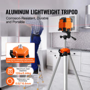 Bild in Galerie-Viewer laden, SucceBuy Laser Level Tripod 1/4"-20 & 5/8"-11 Thread Mount 40.94-133.85in Height Adjustment with Level Bubble & Heavy-duty Stand