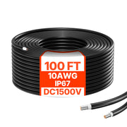 Charger l'image dans la visionneuse de galerie, Amocart 100FT Solar Panel Extension Cable 10AWG 6mm² IP67 Waterproof Solar Extension Cable for Home Ship and RV Solar Panels