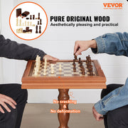 Charger l'image dans la visionneuse de galerie, Amocart 18 Inch 3-IN-1 Chess Checkers Backgammon Table Set Premium Wooden Chess Table Deluxe Combo Game Table Furniture Set