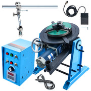 Bild in Galerie-Viewer laden, Amocart Rotary Welding Positioner 50KG 0-90° Welding Positioning Turntable Table 0.5-6RPM 120W with 12.4 Inch 3-Jaw Lathe Chuck