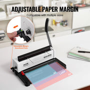 Charger l'image dans la visionneuse de galerie, Amocart Coil Spiral Binding Machine Manual Book Maker 34-Holes Binding 120 Sheets Punch Binder Adjustable Coil Binding Spines