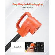 Bild in Galerie-Viewer laden, Amocart Y Splitter Adapter 4 Prong Outlet 240 V Dryer with Grip Handle 10 AWG STW Wire/6/3+8/1 STW Wire for EV Charger Dryer RV