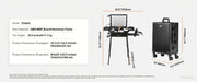 Bild in Galerie-Viewer laden, Amocart Professional Makeup Train Case Aluminum Cosmetic Case Workbench With Supporting Legs Rolling Makeup Case Extra Large