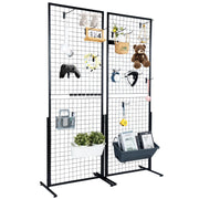 Load image into Gallery viewer, Amocart Grid Wall Panels Tower Wire Gridwall Display Racks Double Side Gridwall Panels for Art Craft Shows Retail Shop w/ Hooks