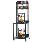 Bild in Galerie-Viewer laden, Amocart 4-Tier 3D Printer Filament Storage Rack with Wheels Printer Stand Spools Holder Cart for 3D Printing Station Office