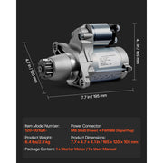 Charger l'image dans la visionneuse de galerie, Amocart Starter 17841 Motor Replacement Compatible with Pontiac Vibe L4 1.8L 2003-2008 Toyota Corolla/Matrix L4 1.8L 2003-2008