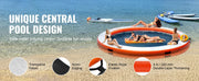 Charger l'image dans la visionneuse de galerie, Amocart Inflatable Floating Dock 10x8FT Non-Slip Water Detachable Ladder Portable Carrying Bag Floating Platform Island Raft