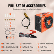 Bild in Galerie-Viewer laden, Amocart PCP Air Compressor 4500PSI/30Mpa Portable Airgun Compressor Built-in Converter Auto-Stop for Rifle Scuba Diving Bottle