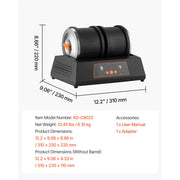 Load image into Gallery viewer, Amocart Rock Tumbler Kit Rock Polishing Kit 4 Speed Settings 9-Day Polishing Timer Stone Polishing Kit Rock Polisher