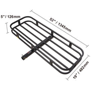 Bild in Galerie-Viewer laden, Amocart 47/53/60 in Hitch Cargo Carrier 400/500lb Capacity Trailer Hitch Mount Aluminum Cargo Basket for Truck Pickup Camping
