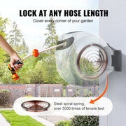 Bild in Galerie-Viewer laden, Amocart Retractable Hose Reel 180° Swivel Bracket Wall-Mounted Garden Water Hose Reel with 9-Pattern Nozzle Automatic Rewind