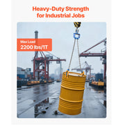Charger l'image dans la visionneuse de galerie, Amocart 2200LBS Drum Lifting Chain Sling G80 Chain Barrel Lifter with Security Hook Drums Handling Equipment for Crane Forklift