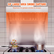 Bild in Galerie-Viewer laden, Amocart 4/5/6/7/8/9FT Commercial Exhaust 201 Stainless Steel Concession Hood Under Cabinet Range Hood Kitchen Vent Hood Sliver