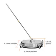 Bild in Galerie-Viewer laden, Amocart Pressure Washer Surface Cleaner PE/Stainless Steel Pressure Washer Attachments with 4 Wheels for Concrete Patio Deck
