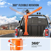 Bild in Galerie-Viewer laden, Amocart 2200lbs Electric Hoist Truck Crane 360° Swivel Folding Bed Jib Crane with 6000 lbs Electric Winch for Lifting Goods
