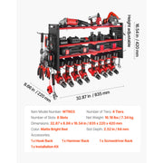 Load image into Gallery viewer, SucceBuy 4-Layer Hand Power Tool Organizer Rack Wall Mounted Pegboards Electric Drill Storage Holder for Garage Workshop
