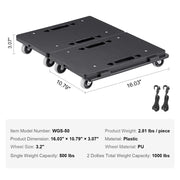 Bild in Galerie-Viewer laden, Amocart 2 Pack Furniture Mover Pallet Trolley 500 lbs Each Count with 4 Wheels Small Flat Dolly Cart for Industrial Machinery