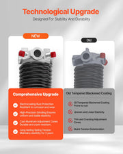 Charger l'image dans la visionneuse de galerie, Amocart Garage Door Torsion Springs Pair Cycles Electrophoresis Black Coated for Replacement Garage Door Springs