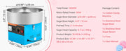 Charger l'image dans la visionneuse de galerie, Amocart Cotton Candy Machine Commercial 1000W Electric Candy Floss Maker Easy Use with 15 inch Stainless Steel Bowl