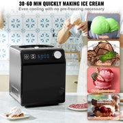 Charger l'image dans la visionneuse de galerie, Amocart Upright Automatic Ice Cream Maker with Built-in Compressor 2 Quart No Pre-freezing Fruit Yogurt Machine 4 Modes