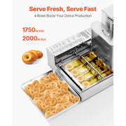Charger l'image dans la visionneuse de galerie, Amocart Commercial Automatic Donuts Machine Donuts Equipment Electric High Power Doughnut Maker StainlessSteel Frying AutoFryer