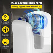 Bild in Galerie-Viewer laden, Amocart Hand Dryer Machinery Automatic High-speed Jet Double-sided Secure Robust Material Blade for Washroom Multicolor
