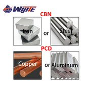 Load image into Gallery viewer, PCD turning tool CCGT09T302 CCGT09T304 CCGT09T308 for copper and aluminum CBN tools machining hard steel and cast iron CCGT