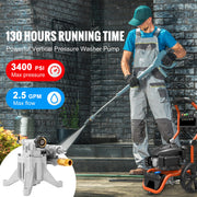Charger l'image dans la visionneuse de galerie, Amocart Pressure Washer Pump 7/8" Shaft Vertical 3400PSI 2.5GPM Replacement Power Washer Pumps Compatible with Honda, Simpson